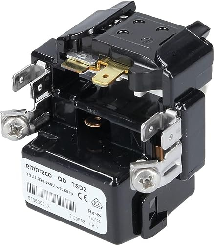 Dispositivo relè di avviamento QD TSD2 compatibile con Bosch Siemens Neff 00611445 compressore embraco frigorifero congelatore 432810 9143460