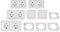 McPower | Schalter & Steckdosen Set Cup Standard | 20-teilig | weiß | 8x Steckdose, 2x Wechselschalter, 10x Rahmen | elegantes Design