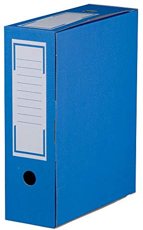 karton-billiger 20x Archiv Ablagebox Ordnerbox Color 100mm - 4 vers. Farben (blau)