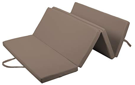 Gutekissen® Weichbodenmatte Gymnastikmatte Turnmatte Fitnessmatte Faltmatratze 4 EKO MAT (200x120x5, Hellbraun)