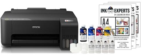 Ink Experts Dye Sublimation A4 Printer Bundle - Mac Compatible with Epson ET1810 inc. Printer and Inktec Sublinova Inks