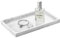 Emibele Plateau Rectangulaire en Résine, Plaque Bijoux Marbre Organiseur de Salle de Bain, Plateau de Rangement Décoratif Coiffeuse pour Tissus, Bougies, Savon, Serviette, Plante, etc, Marbre Blanc