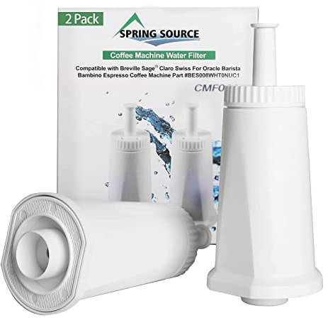 2 confezioni di filtri acqua per macchina da caffè con promemoria del tempo, carbone attivo