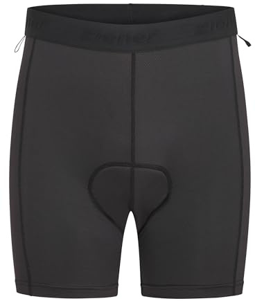 Ziener Herren Nepo X-function Fahrrad Unterhose Rad Innenhose Mountainbike Unterw sche sehr atmungsaktiv gepolstert schnelltroc, Schwarz, 50 EU