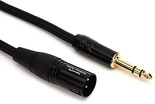 Warm Audio XLRm-TRSm-3 Premium Audio Cable (gold-plated connectors, four-conductor Starquad construction and double-reussian shielding for maximum audio quality and superior noise rejection).