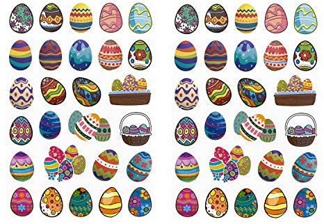 Oblique Unique® Ostereier Sticker Eier Aufkleber für Ostern Deko Osterdekoration Selbstklebend als Verzierung Dekoration zum Scrapbooking Basteln