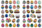 Oblique Unique® Ostereier Sticker Eier Aufkleber für Ostern Deko Osterdekoration Selbstklebend als Verzierung Dekoration zum Scrapbooking Basteln
