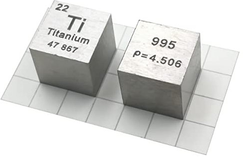 嘉信誉 Titan (Ti) Dichtewürfel, Laborqualität, präzise über 99,9 % hochrein, verwendet für Laborversuche, persönliche Hobbys und Sammlungen (Größe: 10 mm, Farbe: matt)