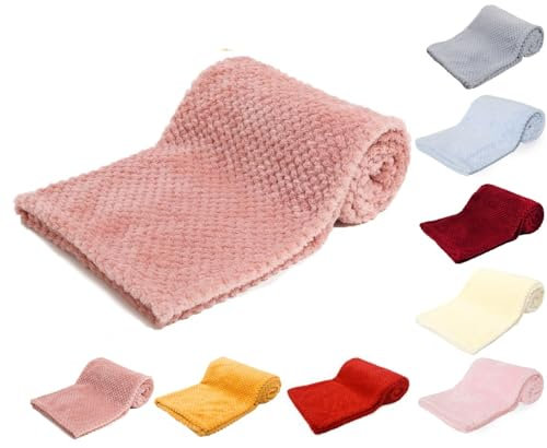 Baby SUPER SOFT Luxury WAFFLE Blanket (75 x 100cm) (Rose Gold)