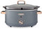 Tower T16043GRY Cavaletto 6.5 Litre Slow Cooker with 3 Heat Settings, Cool Touch Handles, Grey and Rose Gold