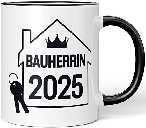 JUNIWORDS Tasse, Bauherrin 2025, Schwarz (1008547)
