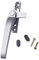 LOVIVER Window Handles, Right/Left Hand Aluminum Door Handle Window Hardware, Casement Locking Handle for Double Glazing Door, Left