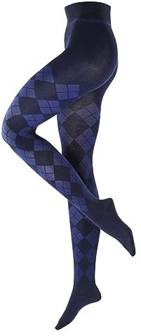 Burlington Elegant Essence W Ti coton fantaisie 1 paire, Collants Femme, Bleu Marine 6120, 38-40