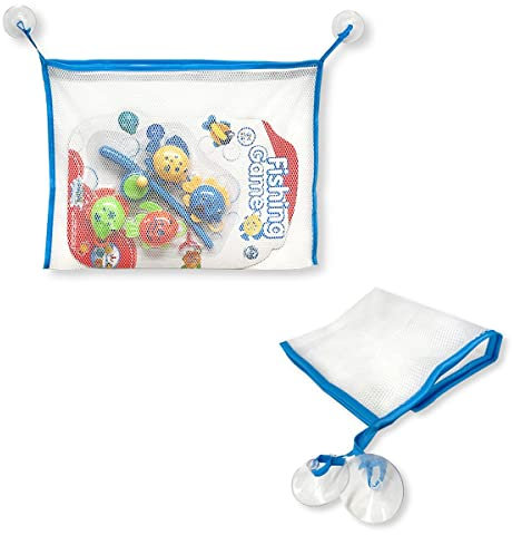 Xwin Sportseries 44CM Bath Toy Storage Net for Baby - Mesh Organiser with Strong Suction Cups, Quick-Dry Shower Bag, No-Drill Bathroom Toy Holder for Easy Access and Storage for Kids