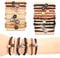 WLLHYF 20 Stück Haargummi-Armbänder im Boho-Stil, Pferdeschwanzhalter, niedlich, Gummiband, Haargummis, weiche geflochtene Haar-Accessoires für Frauen und Mädchen, dünnes langes lockiges Haar