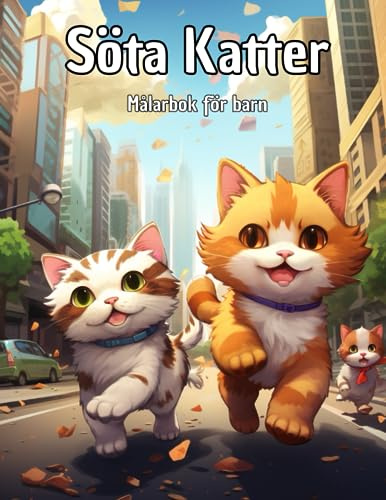 Söta Katter: Målarbok för barn