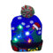 LED Weihnachtsmütze, Leuchtende Strickmütze Bommelmütze Damen Kinder Winter Weihnachten Beanie Mütze mit Weihnachtsbäume Schneemänner Muster Warme Weihnachtsmützen Mütze für Kinder Erwachsene