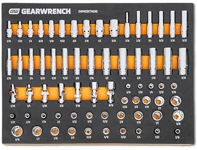 GEARWRENCH 68 Piece 1/4” Drive Master SAE Socket Set in Foam Storage Tray - GWMSSKT14SAE