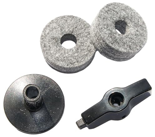 Fame QCS-8 Quicker Cymbal Set, Schnellverschluss für Beckenständer, M8 Gewinde, Inklusive Beckenfilze und Tilter, Ersatz für Flügelmutter, Druckmechanismus, Schwarz