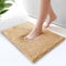 Moonlight Bedding Bath Mat Non Slip Anti Mould - Chenille Shower Mat Beige 50 x 80 cm Super Absorbent Bathroom Mat Machine Washable Extra Soft Fluffy Bathmat