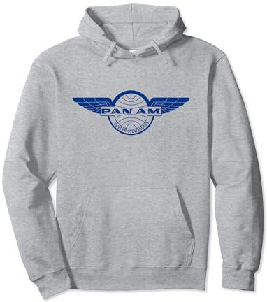 Pan Am Clipper Stewardess Blue Print Pullover Hoodie
