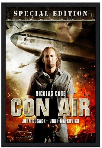 Con Air Poster, ästhetisch, gerahmt, Leinwand, Poster, Raumdekoration, Wandkunst, Poster, Dekoration, 20 x 30 cm