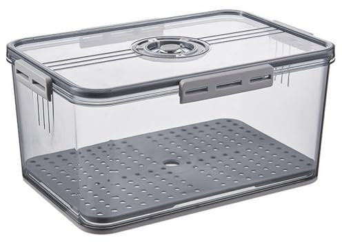 AMIUHOUN Caja de pan hermética con grabación de tiempo, Galletero, Contenedor de almacenamiento de pan para encimera de cocina, con tapa, soporte para pan
