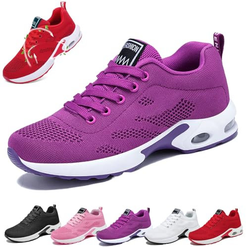 Donubiiu ReckNack- Ergonomischer Schmerzlinderungsschuh, Cloudwalk Schuhe, Orthoback Schuhe Damen, OrthopäDische Schuhe Damen (Lila,41EU)