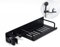 VICTOVA Estante de Ducha Negro Sin Taladrar con Soporte para Alcachofa y Bandeja de Silicona para Jabón, Organizador de Baño de Aluminio Resistente (NEGRO)