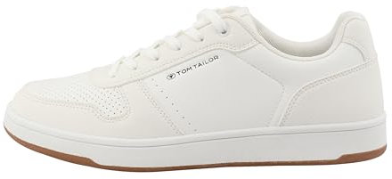 Tom Tailor Herren 5380280008 Sneaker, White-Honey, 44 EU