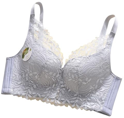 Momolaa dim Generous Soutien Gorge Soutien-Gorge réglable en Dentelle pour Femmes, Confortable, froncé, Anti-affaissement, Poitrine latérale, Sexy, sans Fil, Tendance dim Generous Soutien