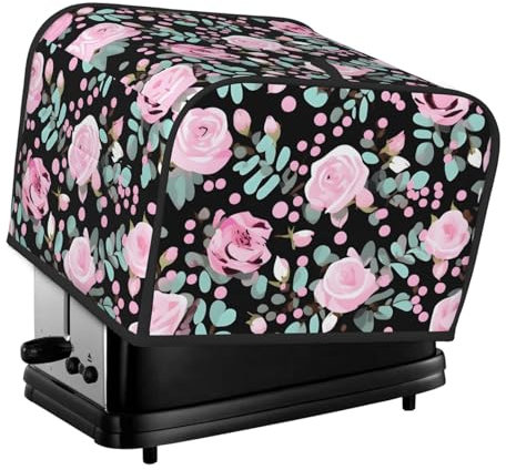 Funda para tostadora 4 rebanadas de cocina, diseño de leopardo, rosa