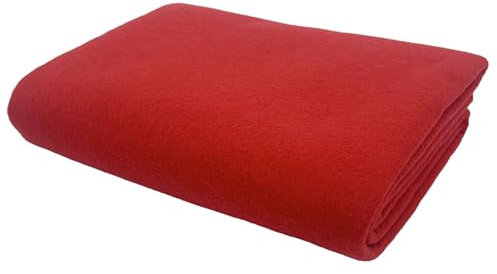 EDGEAM Feutrine 100x90cm Feutrine Loisir Creatif Tissu de Feutre 1,4 mm d'épaisseur pour Couture Patchwork Scrapbooking Décoration (Rouge, 100cm x 90cm)