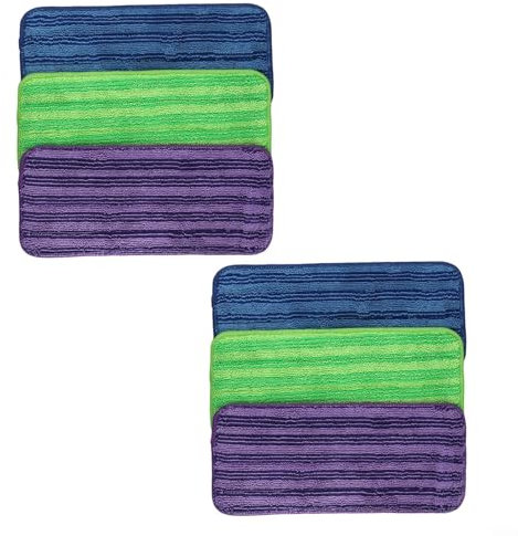 Zilimontt Serpillère réutilisable pour serpillère Swiffer pour balai WetJet, serpillère en microfibre lavable pour sols secs et humides, pour le nettoyage des sols stratifiés en bois dur (lot de 6)