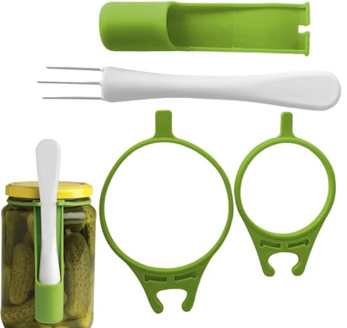 Pickle Picker, Pickle Jar | Forchetta multifunzione per raccolta di frutta | Pinza alimentare pepe d'oliva, utensile da cucina unico per bicchieri Pickle