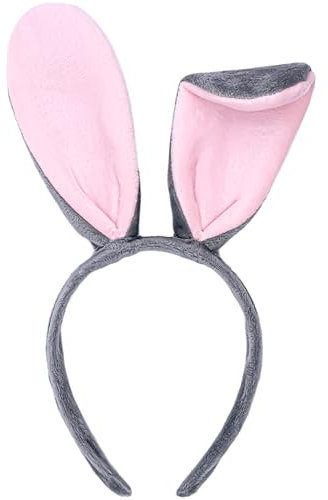 Drokenle Hasenohren Stirnbänder Niedlich Plüsch Kaninchen Ohr Stirnband Flauschige Hasenohren Kopfbedeckung Dress Up Zubehör für Weihnachten Kostüm Thema Cosplay Party Kostüm