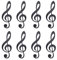 NBEADS 8 Pcs Music Note Patch, Music Embroidered Iron/Sew on Patch Applique Embroidered Repair Patch for Repair Clothing Backpacks Jeans Caps, Black, 9.8x3.35cm