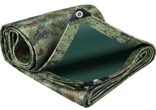 Bâche de protection en toile imperméable et résistante Motif camouflage 6 x 8 m