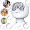 Seifenblasenmaschine Automatische, Bubble Machine 38000+ Bubbles/Min mit 500ml Seifenblasenwasser, Blasenmacher für Kinder, 90°/180° Drehbar für Kinder/Haustier/Hochzeit/Party/Geschenk(weiß)