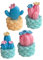 BESTonZON 4 Stück Ornamente Fälschung Kaktus Figur Miniatur Kakteen-Ornament Schrullige Wohnkultur Home-Desktop- Kaktus - Im Freien Led-neonlicht Saftig Bausatz Künstlich Harz