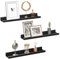 EUGAD Wandregal 3er Set, Schweberegal Schwarz, Regal für Bilderrahmen, Wandboard verschiedener Größen, Regal für Wohnzimmer Arbeitszimmer Badezimmer Küche, 60x5x12 cm