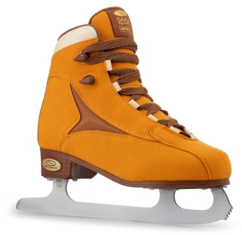 SMJ Arctica Damen Schlittschuhe Eiskunstlauf Eislaufschuhe Klassische Eislauf Suede Braun | Größen: 37, 38, 39, 40, 41