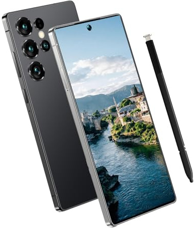 Maustron R24 Ultra Android Smartphone 8GB+256GB, 108MP Kamera, 7000mAh Akku, 10-Kern Prozessor, Unterdisplay-Fingerabdruck & Stylus（Black）