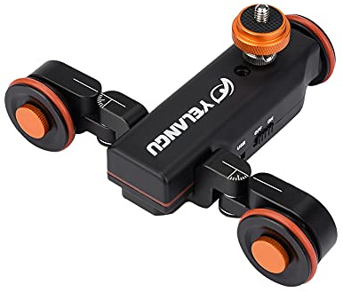 Keenso Caméra Voiture Dolly Télécommande électrique Curseur Camion pour Les Utilisateurs de Smartphones Caméra Alliage D'aluminium Noir 4,72x6,5x1,26 Pouces
