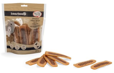 Beeztees Hähnchenfilet Streifen mit Lamm 400 g
