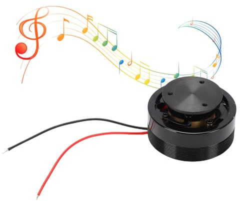 Plyisty 50 Mm 25 W 4-Ohm-Resonanzlautsprecher, Full-Range-Vibrations-Audio-Erreger, Tragbarer Bass-Subwoofer mit Taktilem Wandler für PC, Schreibtisch und DIY-Soundsysteme (Black)