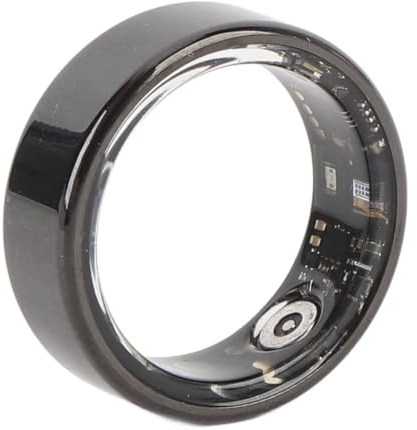 Yosoo Health Gear Smart Ring Fitness Tracker, Contapassi Bluetooth con Cardiofrequenzimetro, Anello Sanitario in Acciaio Inossidabile con Tolleranza All'acqua IP68, (Taglia 10 (ID 19,8 mm/0,78