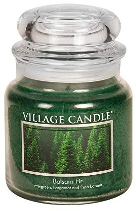 Village Candle 106316383 Duftkerze - Balsam Fir 454g Glas 10.1 x 10.1 x 12.1 cm, grün