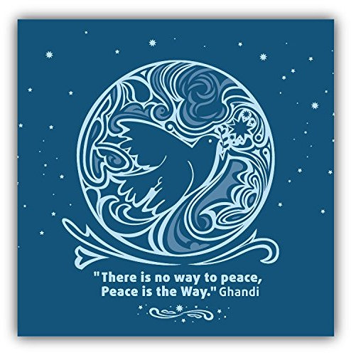Bird There Is No Way To Peace Greenpeace Slogan Hochwertigen Auto-Autoaufkleber 12 x 12 cm