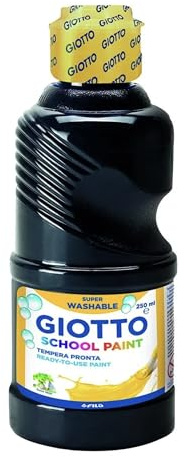 Giotto Schoolpaint, Malfertige Temperafarbe, 250 ml - schwarz